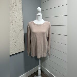 Denim&Co Women's Tan Sherpa Sweatshirt